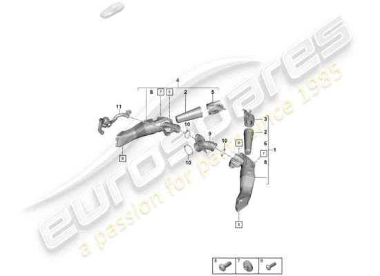 a part diagram from the Porsche Boxster Spyder parts catalogue