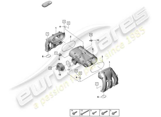 a part diagram from the Porsche Boxster Spyder (2019) parts catalogue