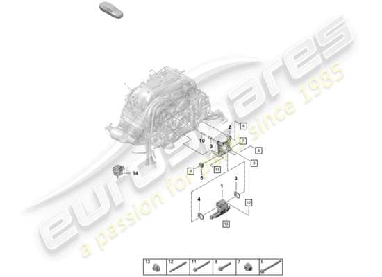 a part diagram from the Porsche Boxster Spyder (2019) parts catalogue