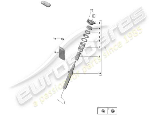 a part diagram from the Porsche Boxster Spyder parts catalogue