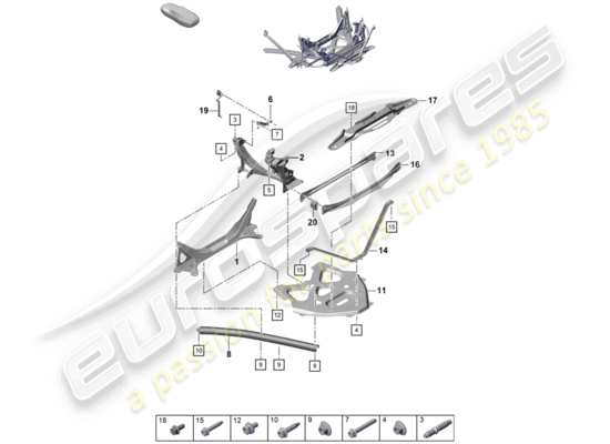 a part diagram from the Porsche Boxster Spyder parts catalogue