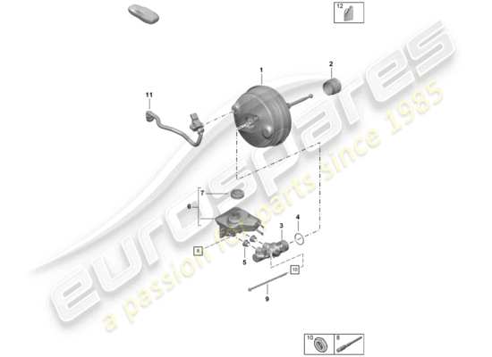 a part diagram from the Porsche Boxster Spyder (2019) parts catalogue