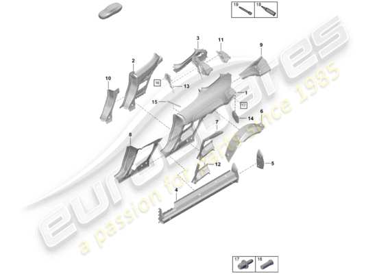 a part diagram from the Porsche Boxster Spyder parts catalogue