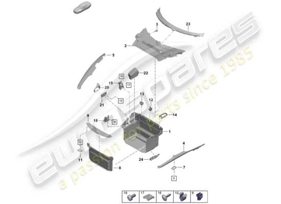 a part diagram from the Porsche Boxster Spyder parts catalogue