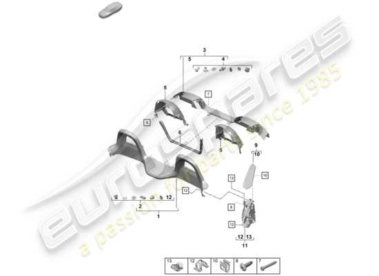 a part diagram from the Porsche Boxster Spyder parts catalogue