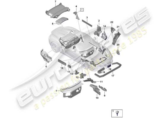 a part diagram from the Porsche Boxster Spyder parts catalogue