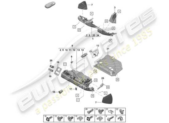 a part diagram from the Porsche Boxster Spyder parts catalogue