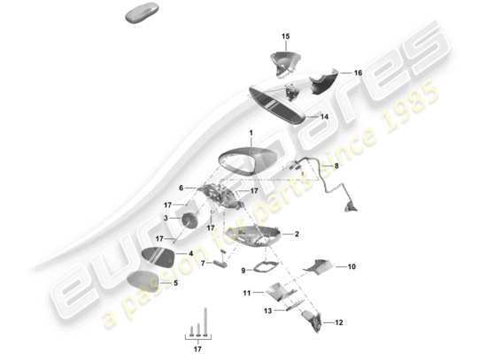 a part diagram from the Porsche Boxster Spyder (2019) parts catalogue