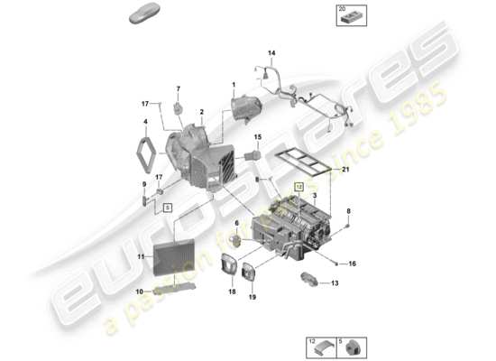 a part diagram from the Porsche Boxster Spyder parts catalogue