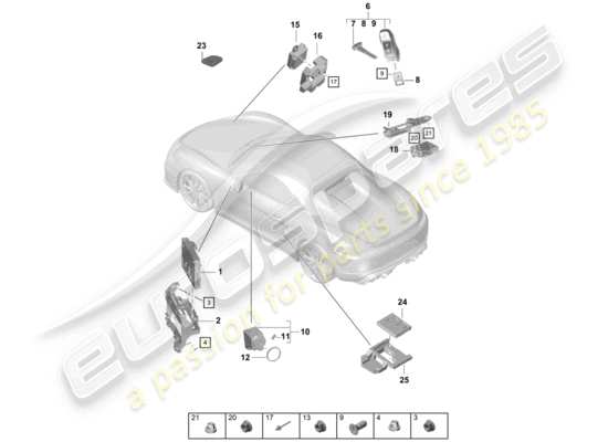 a part diagram from the Porsche Boxster Spyder parts catalogue