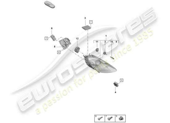 a part diagram from the Porsche Boxster Spyder (2019) parts catalogue