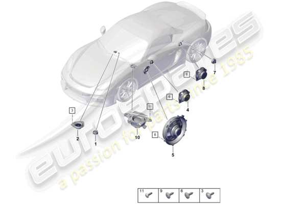 a part diagram from the Porsche Boxster Spyder parts catalogue