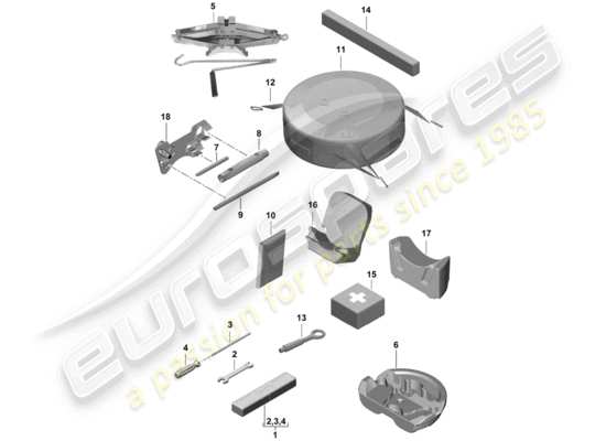 a part diagram from the Porsche Boxster Spyder parts catalogue