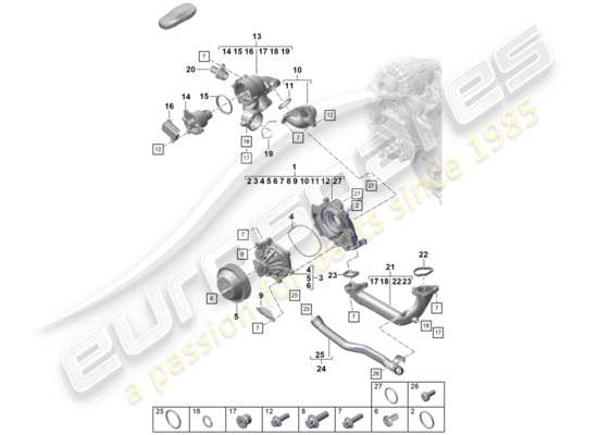 a part diagram from the Porsche Boxster Spyder (2020) parts catalogue