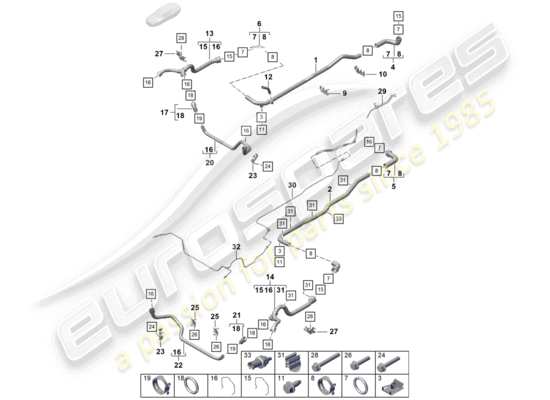 a part diagram from the Porsche Boxster Spyder parts catalogue