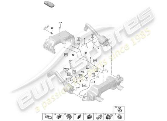 a part diagram from the Porsche Boxster Spyder parts catalogue