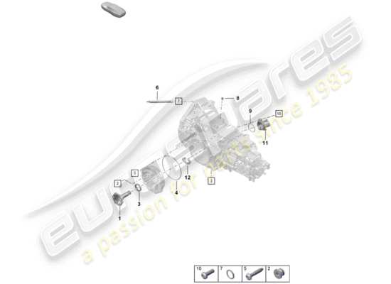 a part diagram from the Porsche Boxster Spyder parts catalogue