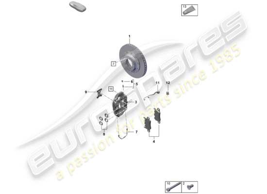 a part diagram from the Porsche Boxster Spyder parts catalogue