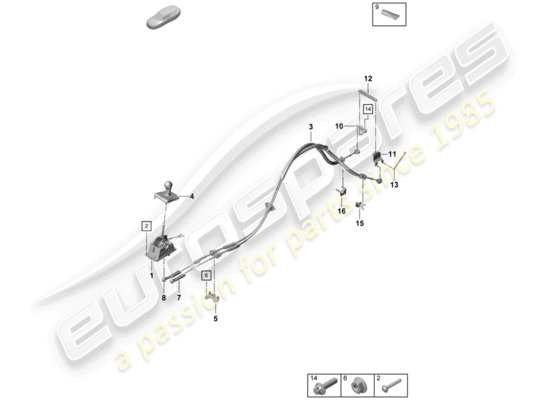 a part diagram from the Porsche Boxster Spyder parts catalogue