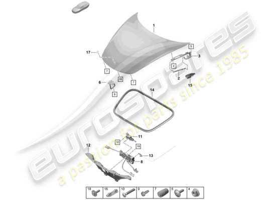 a part diagram from the Porsche Boxster Spyder parts catalogue