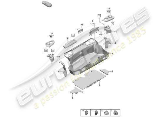 a part diagram from the Porsche Boxster Spyder parts catalogue