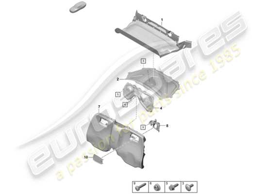 a part diagram from the Porsche Boxster Spyder (2020) parts catalogue