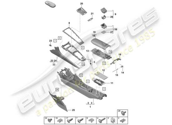 a part diagram from the Porsche Boxster Spyder parts catalogue