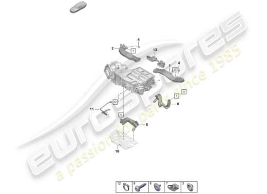 a part diagram from the Porsche Boxster Spyder parts catalogue