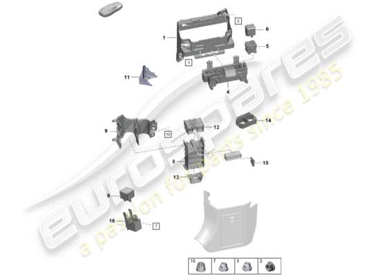 a part diagram from the Porsche Boxster Spyder parts catalogue