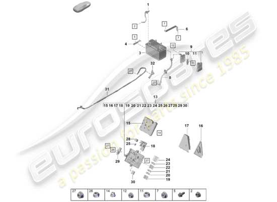 a part diagram from the Porsche Boxster Spyder parts catalogue