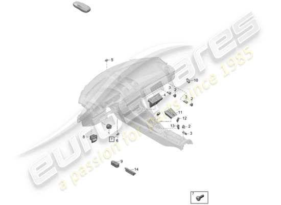 a part diagram from the Porsche Boxster Spyder parts catalogue