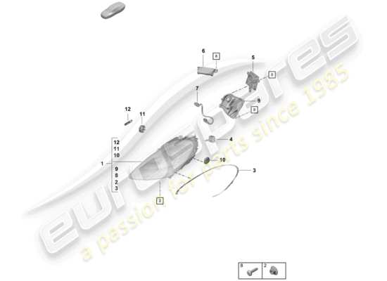 a part diagram from the Porsche Boxster Spyder parts catalogue