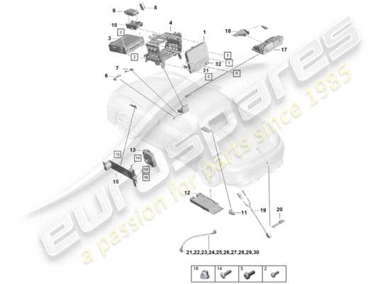 a part diagram from the Porsche Boxster Spyder parts catalogue