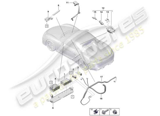 a part diagram from the Porsche Boxster Spyder parts catalogue