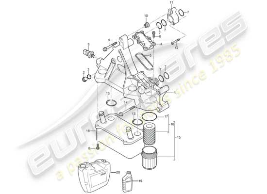 a part diagram from the Porsche Cayenne parts catalogue