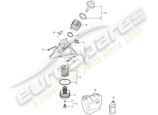 a part diagram from the Porsche Cayenne parts catalogue