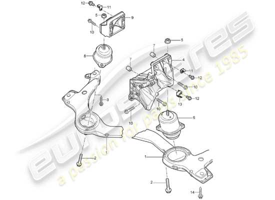 a part diagram from the Porsche Cayenne parts catalogue