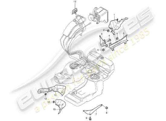 a part diagram from the Porsche Cayenne (2003) parts catalogue