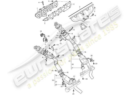 a part diagram from the Porsche Cayenne parts catalogue