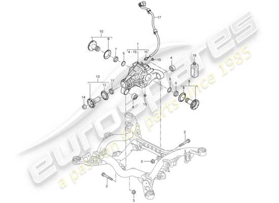 a part diagram from the Porsche Cayenne (2003) parts catalogue