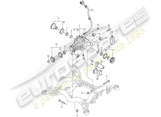 a part diagram from the Porsche Cayenne parts catalogue