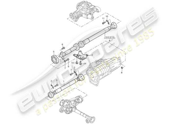 a part diagram from the Porsche Cayenne (2003) parts catalogue