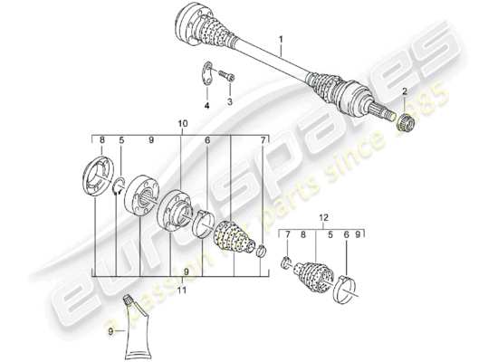 a part diagram from the Porsche Cayenne parts catalogue