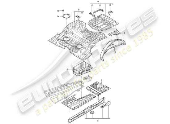 a part diagram from the Porsche Cayenne (2003) parts catalogue