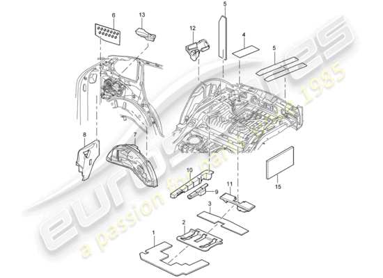 a part diagram from the Porsche Cayenne parts catalogue