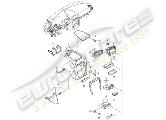 a part diagram from the Porsche Cayenne parts catalogue