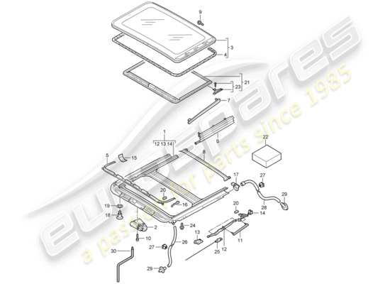 a part diagram from the Porsche Cayenne parts catalogue