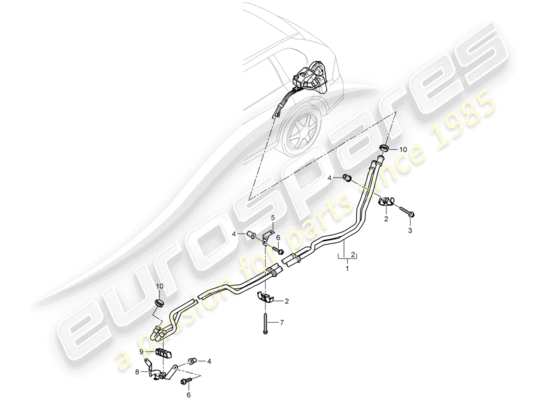 a part diagram from the Porsche Cayenne parts catalogue