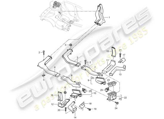 a part diagram from the Porsche Cayenne parts catalogue