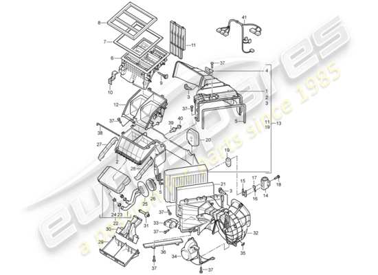 a part diagram from the Porsche Cayenne parts catalogue